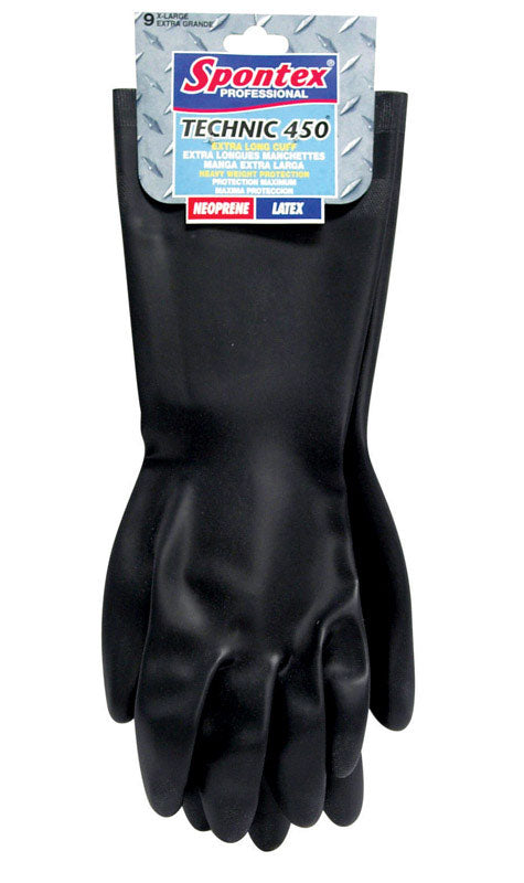 Spontex Technic 450 Latex/Neoprene Gloves M Black 1 pk