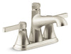 Kohler Georgeson Brushed Nickel Centerset Bathroom Sink Faucet 4 in.