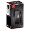 Globe Electric Vintage Matte Black Hardwired 1-Light Hurley Wall Sconce 16 H x 6 W x 8 D in.