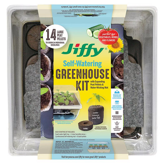 Jiffy Self-Watering Peat Pellet Greenhouse 1 pk