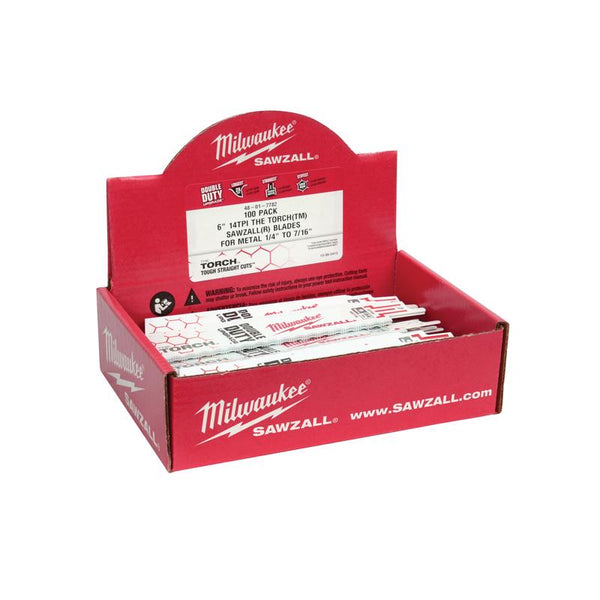Hoja para conductos rígidos Milwaukee Torch de 6 in., 18 TPI, 100 piezas