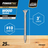 Hillman Power Pro No. 10  x 3 in. L Star Exterior Wood Screw 25 pk