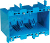 Carlon PVC Blue 3-Gang 1-Knockout Rectangle Outlet Box 55 cu. in. Capacity, 5-3/4 H x 2.79 W in.