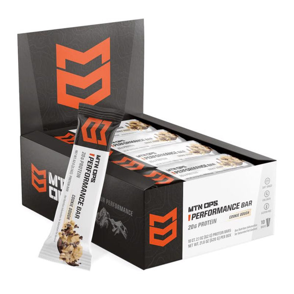 Barra de proteína con sabor a masa de galleta MTN OPS, paquete de 20 oz (paquete de 10)