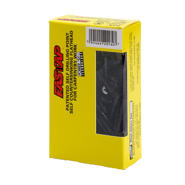Tornillos para madera Phillips Fastap n.º 7 x 1 pulg. de largo, con óxido negro, de cabeza gruesa, paquete de 100