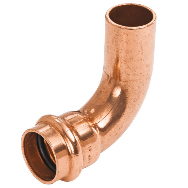 Codo de cobre forjado prensado de 90 grados NIBCO de 2 pulg. FTG x 2 pulg. D, paquete de 1