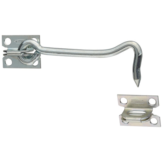 National Hardware 5 in. L Zinc-Plated Silver Steel Gate Hook w/Staples 1 pk