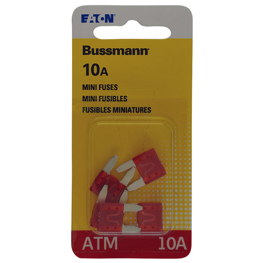 Bussmann 10 amps ATM Mini Automotive Fuse 5 pk