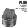 Bk Products 1 In. Mpt  Black Malleable Iron Plug