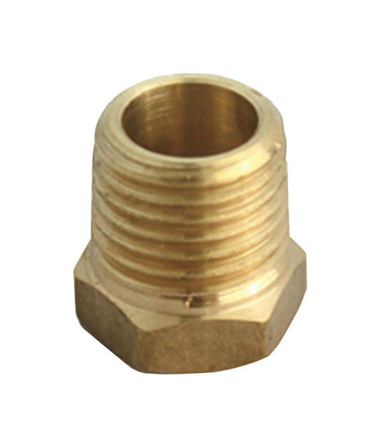 JMF 1/2 in. MPT x 1/8 in. Dia. FPT Yellow Brass Hex Bushing (Pack of 2)