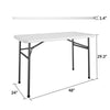 Cosco Casual 24.05 in. W X 48 in. L Rectangular Folding Table (Pack of 2)