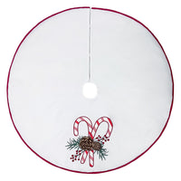 Celebrations Home White Candy Cane Tree Skirt (Pack of 4)