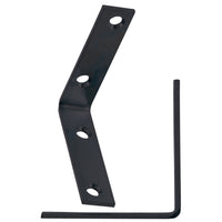 Hampton 3 in. H X 3/4 in. W X 3 in. D Black Steel Inside L Corner Brace (Pack of 20)