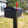 Architectural Mailboxes Patriot Classic Plastic Post Mount Black Mailbox