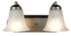 Bel Air Lighting Rusty Brushed Nickel Silver 2 lights Incandescent Vanity Light Wall Mount