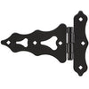 National Hardware 8 in.   L Black Ornamental T Hinge 2 pk