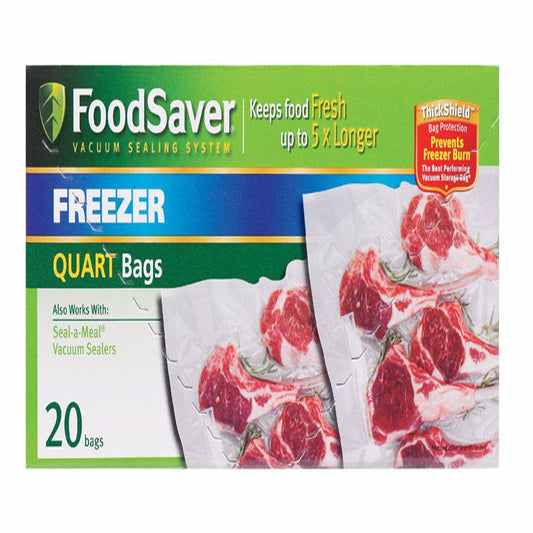 FoodSaver 1 qt Clear Vacuum Freezer Bags 20 pk