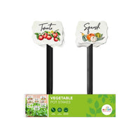 Exhart Assorted Metal 8 in. H Vegetable Pot Stake (Pack of 12)
