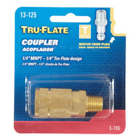Tru-Flate Brass Quick Change Coupler 1/4 in. Male 1 pc