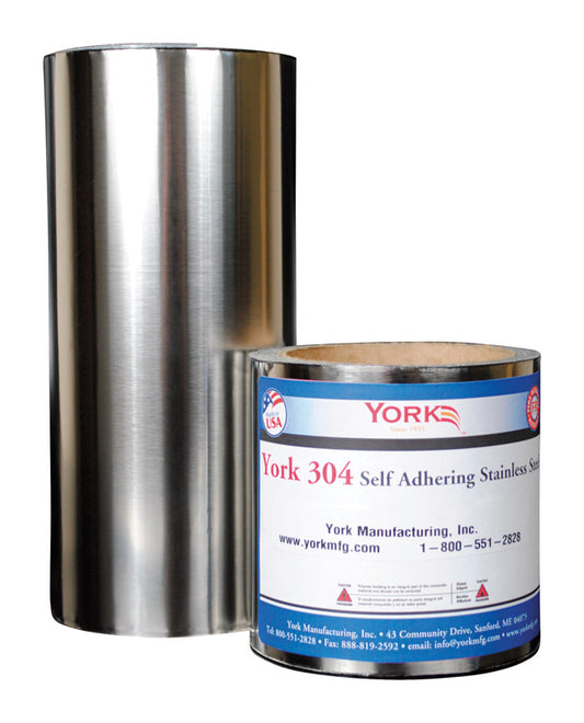 York Stainless Steel Silver Roll Shape Multi Purpose Self Adhering Flashing 600 L x 9 W in.