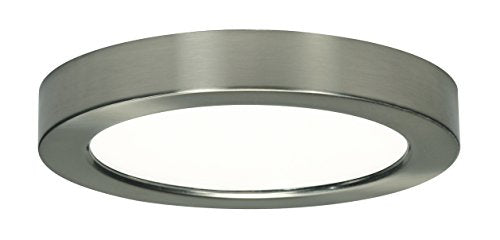 Luminaria LED Satco de 13,5 vatios y 7" de montaje empotrado; 2700 K; forma redonda; acabado en níquel cepillado; 120-277 voltios