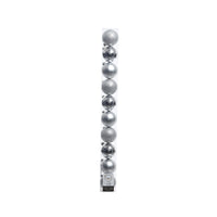 Decoris Silver Shatterproof Baubles Indoor Christmas Decor 2 in. (Pack of 16)