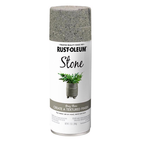 Rust-Oleum Stone Effect Gray Stone Spray Paint 12 oz (Pack of 4)