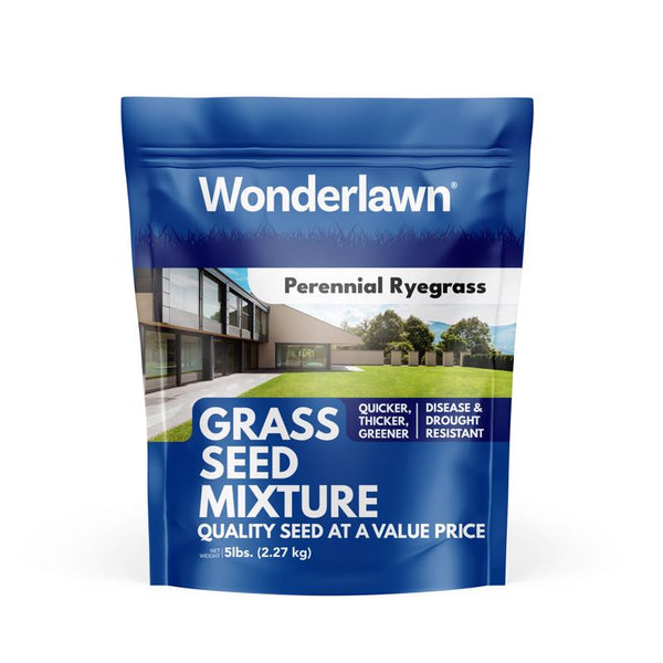 Semillas de césped perenne para sombra parcial o sol Wonderlawn de Barenbrug, 5 lb