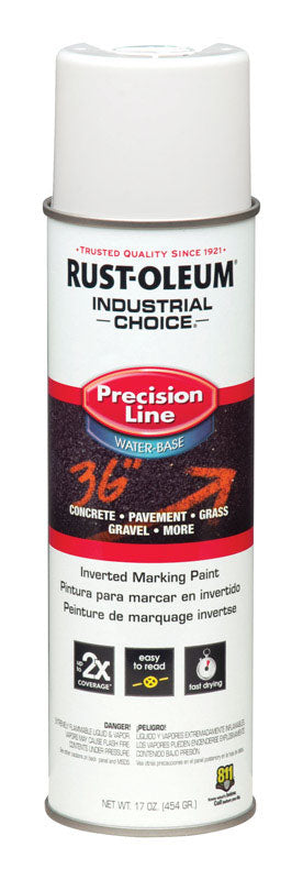 Rust-Oleum Industrial Choice White Inverted Marking Paint 17 oz. (Pack of 6)