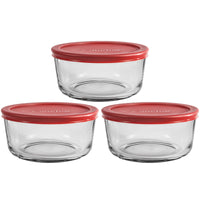 Anchor Hocking Clear Food Storage Container Set 3 pk