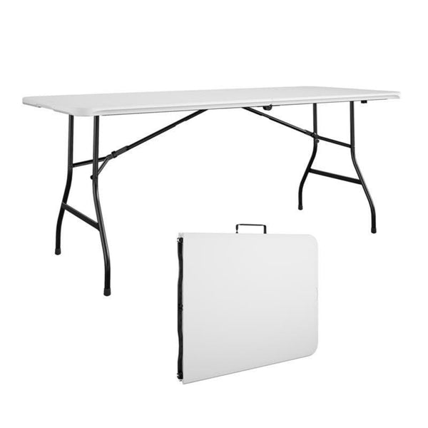 Mesa rectangular plegable por la mitad Living Accents, 30.25 in. de ancho X 72 in. de largo