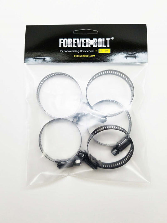 FOREVERBOLT 13/16 in to 1-3/4 in. SAE 20 Black Hose Clamp Stainless Steel Band