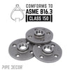 BK Products 1/2 in. FPT Black Malleable Iron Floor Flange (Pack of 5)