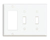 Leviton White 3 Gang Plastic Gfci/Rocker/Toggle Wall Plate 1 Pk
