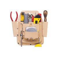 CLC 6 pocket Leather Maintenance/Electrician's Pouch 10.5 in. L X 1 in. H Tan