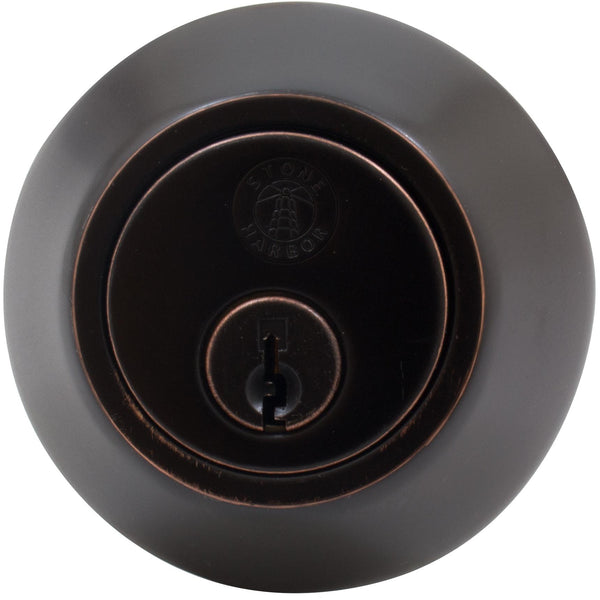 Grade 3 Deadbolt, Single Cylinder, KW Keyway, Vintage Bronze by Stone Harbor Hardware