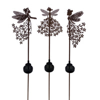 Alpine Brown Metal 33 in. H Solar Garden Stake (Pack of 12)