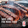 Weber Stainless Steel Roasting Rack 17.1" x 10.5" 2-in-1 Rib & Roast Holder for Grills Space-Saving Design