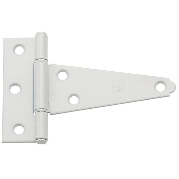 BISAGRA EN T DE ALTA CALIDAD, 4" DE L, BLANCA, PAQUETE DE 2