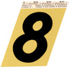Hy-Ko 3-1/2 in. Black Aluminum Number 8 Self-Adhesive 1 pc. (Pack of 10)