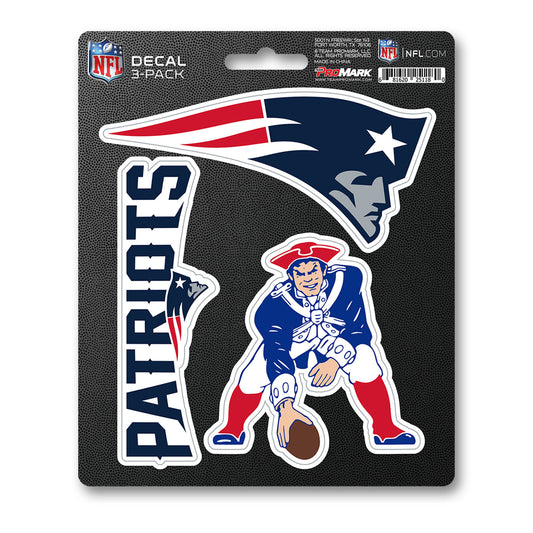 NFL - New England Patriots 3 Piece Decal Sticker Set