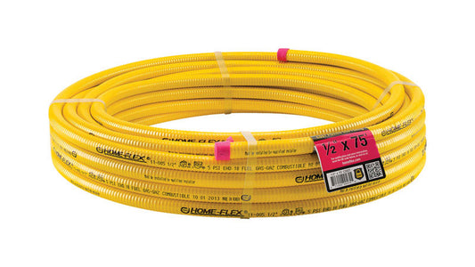 Home-Flex 1/2 in. X 75 in. L Stainless Steel CSST Gas Tubing