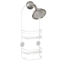 iDesign 21 in. H X 4 in. W X 8-3/4 in. L Matte White Shower Caddy