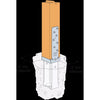 Simpson Strong-Tie 16.6 in. H X 3.56 in. W Galvanized Steel Column Base