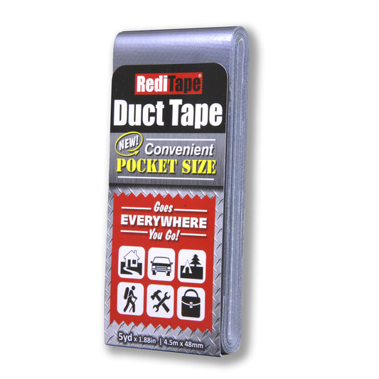 RediTape 1.88 in. W x 5 yd. L Silver Solid Pocket-Size Duct Tape