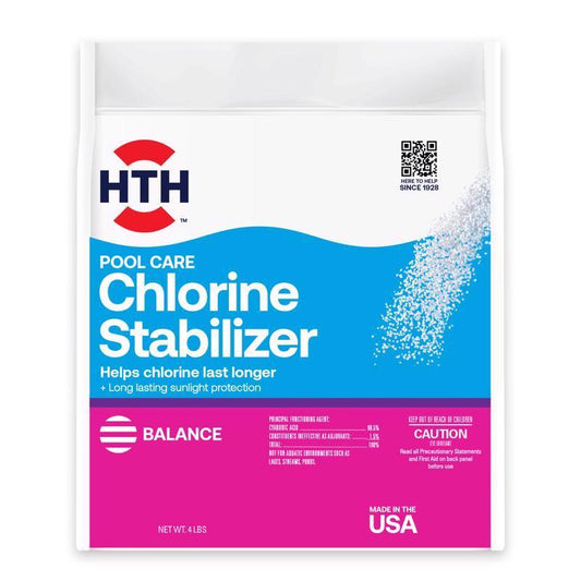HTH Granule Chlorine Stabilizer 4 lb (Pack of 4)