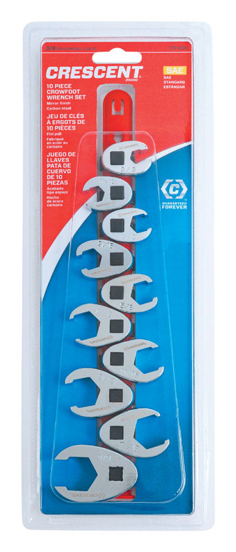 Crescent SAE Crowfoot Wrench Set 10 pc