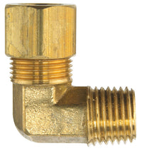 JMF 1/4 in. Compression x 1/8 in. Dia. MPT Yellow Brass Elbow (Pack of 2)