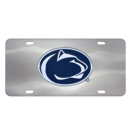 Penn State 3D Stainless Steel License Plate
