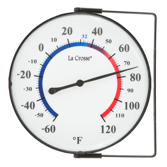 La Crosse Thermometer with Bracket Metal/Plastic Multicolored (Pack of 6)